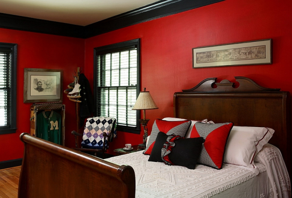 Спальня красного цвета — 81 фото лучших сочетаний для агрессивного цвета