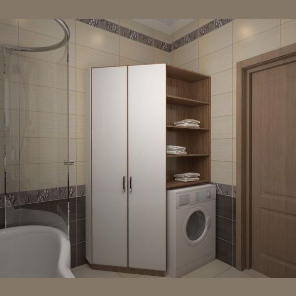 Встроенный шкаф в ванной – лучшая система хранения для маленькой комнаты