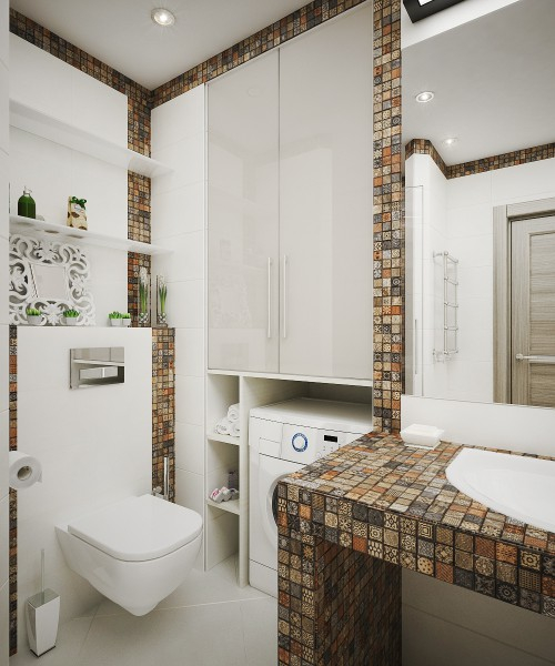 Встроенный шкаф в ванной – лучшая система хранения для маленькой комнаты