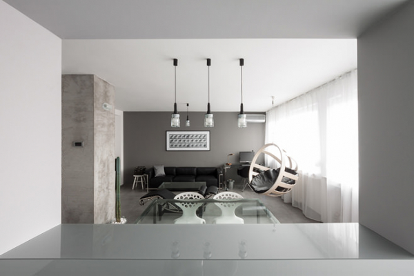 Дизайн интерьера гостиной с кухней от Arhitektura Budjevac
