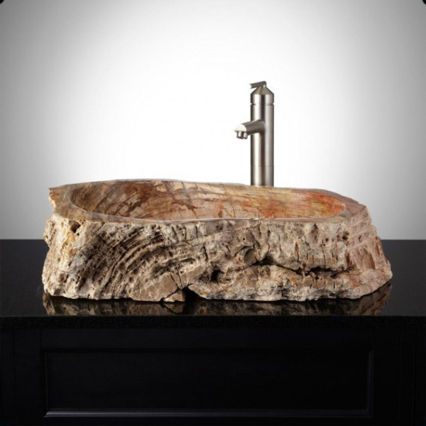 Раковина из искусственного и натурального камня, фаянса, фарфора и других материалов в ванную комнату