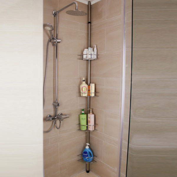 Угловая полка — практичный и функциональный аксессуар для ванной комнаты