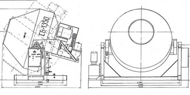 Бетономешалка чертеж dwg